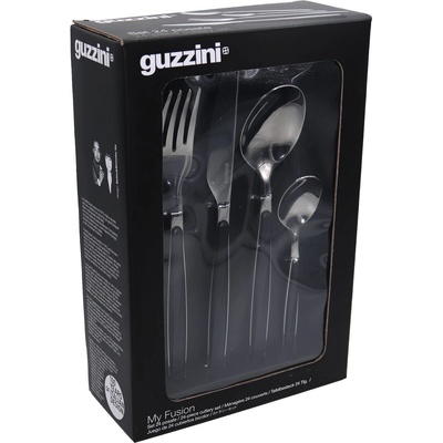 Guzzini Sada příborů My Fusion černá 24 ks