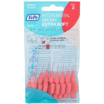 TePe Extra Soft 0, 5 mm много фини междузъбни четки с диаметър 0, 5 мм 8 бр