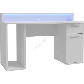 Forte Писмено бюро ivar с подсветка, бяло (fr0100)