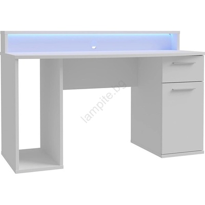 Forte Писмено бюро ivar с подсветка, бяло (fr0100)