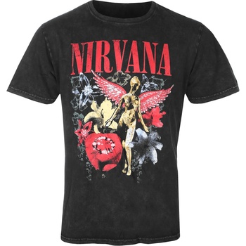 ROCK OFF мъжка тениска Nirvana - In Utero Vintage Collage Stone Wash - ROCK OFF - NIRVSTNW88MB