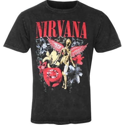 ROCK OFF мъжка тениска Nirvana - In Utero Vintage Collage Stone Wash - ROCK OFF - NIRVSTNW88MB