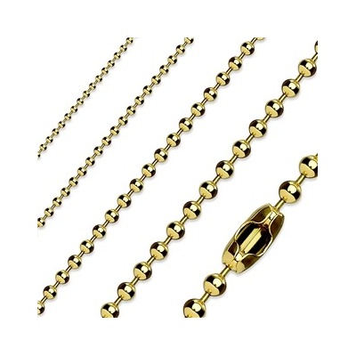 Šperky4U Kuličkový řetízek zlacený OPE1025-024-85