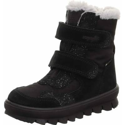 Superfit Dievčenské zimné topánky FLAVIA Black/Silver GTX