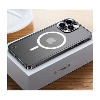 Púzdro Kovové magnetické MagSafe Apple iPhone 13 Mini, černé