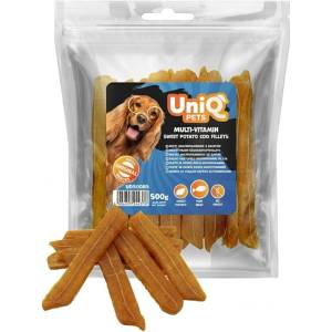 Uniq Pets Dog Snacks Sea & Harvest Multi-Vitamin Sweet Potato Cod Fillets лакомства за кучета със сладък картоф и треска, 500 g