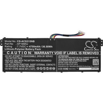 Image 1 of Cameron Sino Батерия за лаптоп ACER AP16M5J Aspire 3 A315-21 LIPo 7, 7v 4750mA Cameron Sino (CS-ACS315NB)