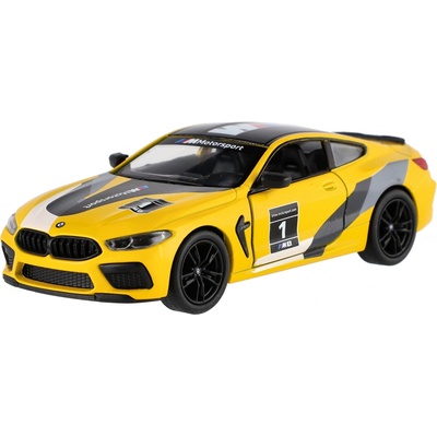 Kinsmart Auto BMW M8 Competition Coupé kov/plast 12 barvy na zpětné natažení 1:38