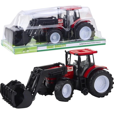 Leantoys Traktor, zemědělské vozidlo, zemědělec, s, drapák, červený