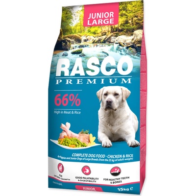 RASCO Premium Junior Large kuře s rýží 15 kg