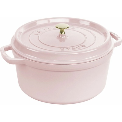 Staub Litinový hrnec s poklicí Cocotte 28 cm / 6,7 l růžová 1032957