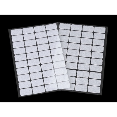 Pro Háčkování Suchý zip samolepící, obdélníčky 15x25 mm, bílý