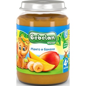 Bebelan Плодово пюре Bebelan Puree- Манго с банани, 190 g (1086) - baby