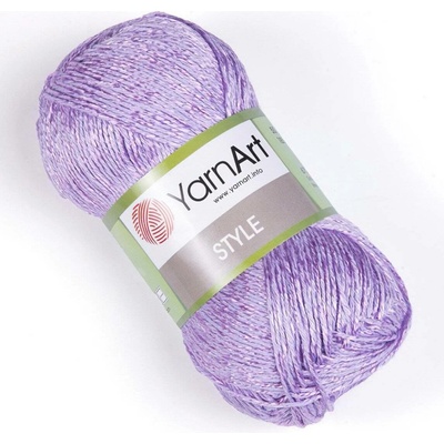 Pletací / háčkovací příze YarnArt STYLE 674 světle fialová, jednobarevná, viskózová, 50g/185m