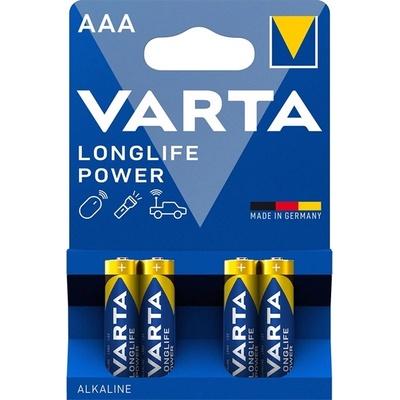 VARTA 4903121414 Longlife Power AAA (LR03) алкални микробатерии за моливи 4бр/блистер (4903 121 414)