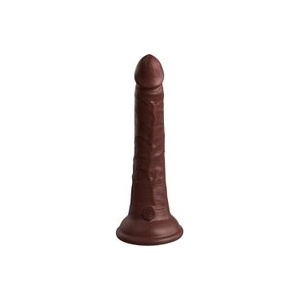 KING COCK Pipedream King Cock Elite 7" силиконово дилдо Dual Density Cock, кафяво (P23239)