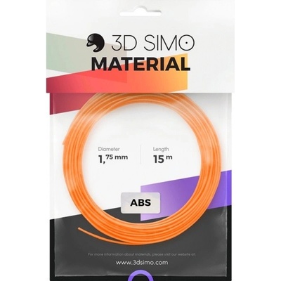 3Dsimo ABS 1.75mm 3x 5m černý, bílý, oranžový