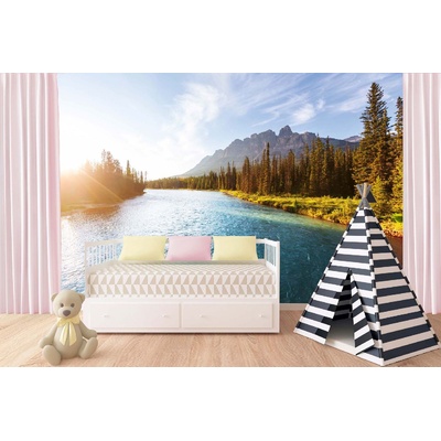 DIMEX ART Самозалепваща се флизелинова фототапета замъкът, канада 375 x 250 см