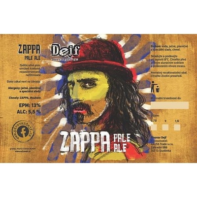 Dejf Zappa Pale Ale 13° 5,5% 1 l (PET)