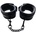 Rouge Leather Padded Ankle Cuffs Black with Black Accessories