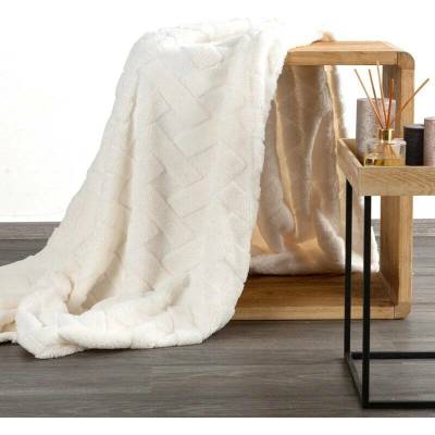 Takoy DESIGN 91 deka typu flano CARO zdobená reliéfním vzorem-HF-458713 | 170 x 210 cm
