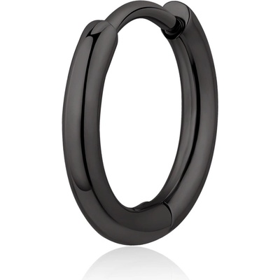 S'Agapõ Černá single kruhová náušnice Rogue SRG29