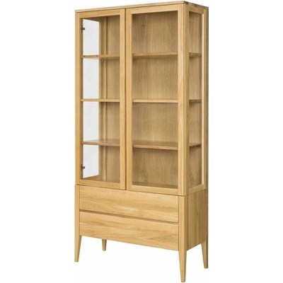 Drewmax KW339 dřevěná skříň knihovna z dubu