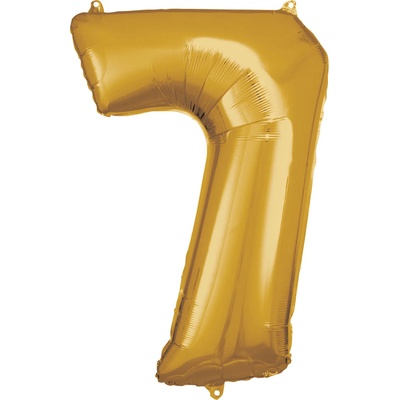 Amscan Балон фолиев число 7 за рожден ден златен 86 см