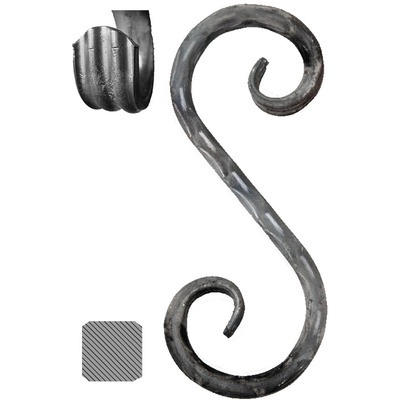 Esko (230x80mm), 12x12mm valcované, základné rozkutie