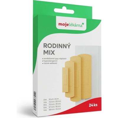 Moje lékárna Rodinný mix náplasti 24 ks