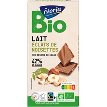 Ivoria BIO Mléčná čokoláda s karamelizovanými lískovými ořechy 100 g