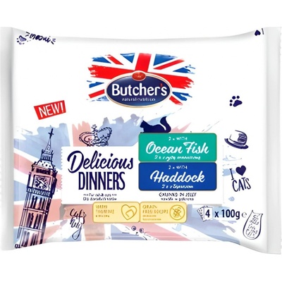 Butcher's Cat Delicious Dinners Ocean Fish Haddock 4 x 100 g