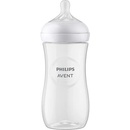 Dojčenské fľaše Avent Natural Response priehľadná fľaša s cumlíkom pre podporu rytmu pitia 330 ml