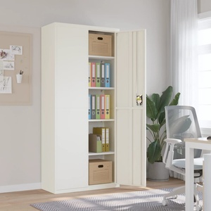 vidaXL Шкаф за папки бял 90x40x200 см стомана (339760)