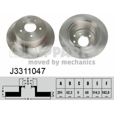 NIPPARTS Brzdový kotouč J3311047