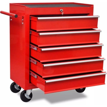 HABA Количка за инструменти с 5 чекмеджета, червена (v141954)