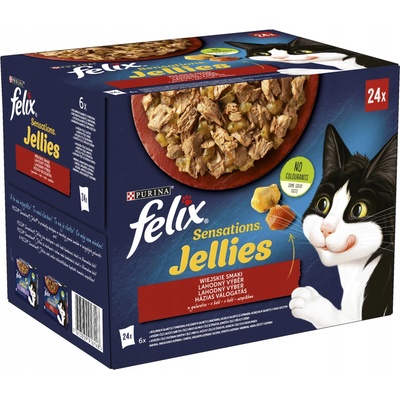 Felix Sensations masový výběr v želé, 24x 85 g