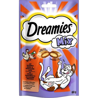 Dreamies 60г Dreamies, лакомства за котки - пилешко и патешко