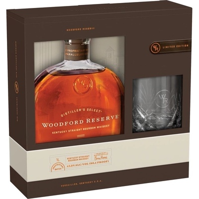 Woodford Reserve Straight Bourbon 43,2% 0,7 l (dárkové balení 1 sklenice)