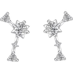 Silenti Jewelry Сребърни обеци "Съзвездие Стрелец