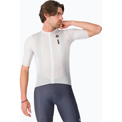 Castelli Мъжка тениска за колоездене Castelli Drittone Logo white/black