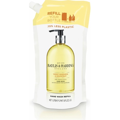 Baylis & Harding tekuté mydlo na ruky Mandarínka a Grapefruit náhradná náplň 1000 ml