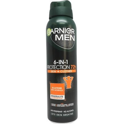 Garnier дезодорант мъжки , Protection 6, 72часа, 150мл