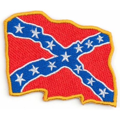VÝŠIVKY GENERAL ARMY Nášivka vlajka Konfederace vlající VELCRO