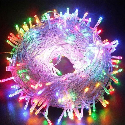100 led Коледни лампички, многоцветни 3 м. К19