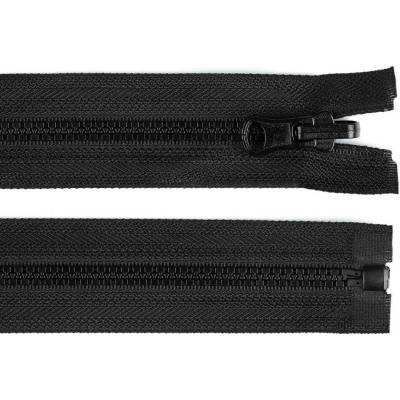 Kostěný zip šíře 5 mm délka 90 cm oboustranný - černá