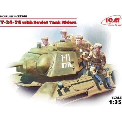 ICM T-34/76 with Soviet Tank Riders 1:35