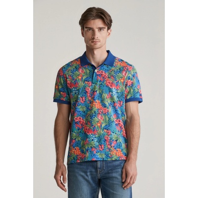Gant Printed SS Polo deep cobalt
