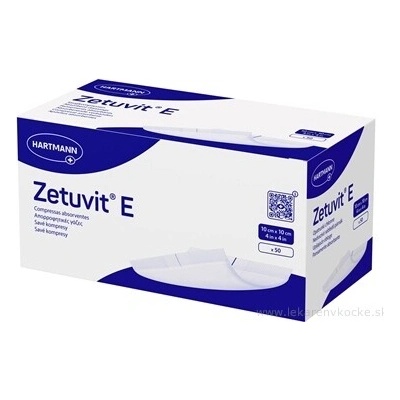 Zetuvit E nesterilný absorpčný kompres 10 x 10 cm 50 ks