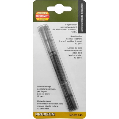 PROXXON Micromot Pílový list 25 mm Z 18 /12 ks s kolíkom pre lupienkovú pílu 28743